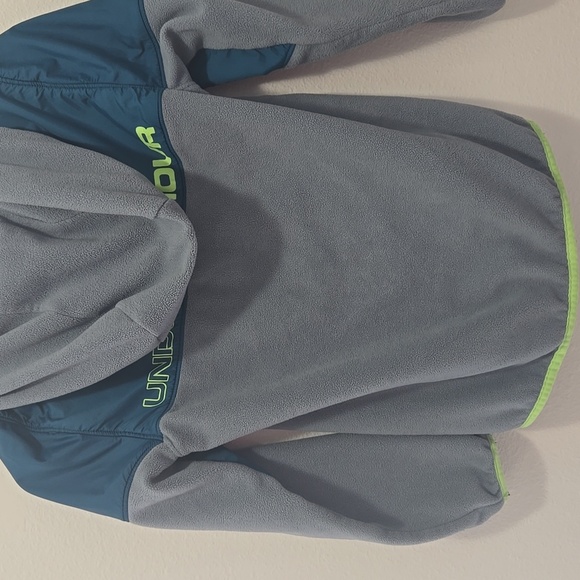 Under Armour Teal and Gray Hoodie with Lime Details - Picture 4 of 4